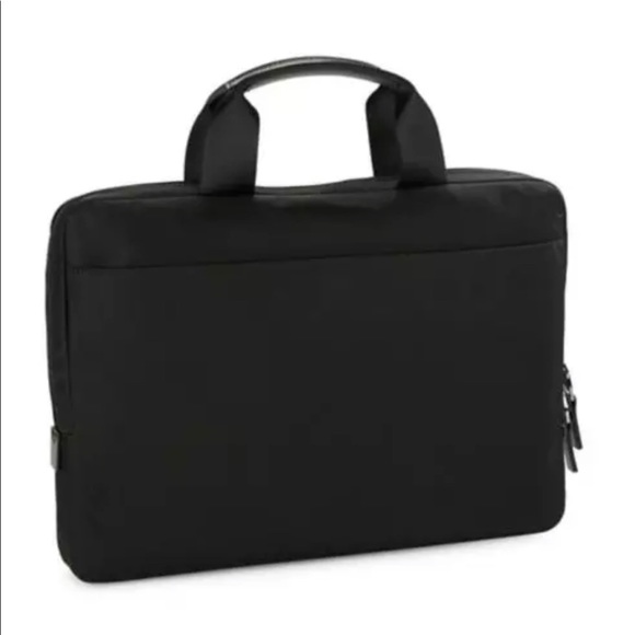 Michael Kors Kent Logo Accent Slim Briefcase Black